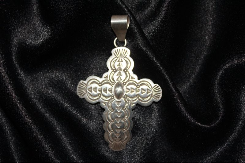 Sterling Silver Stamped Cross