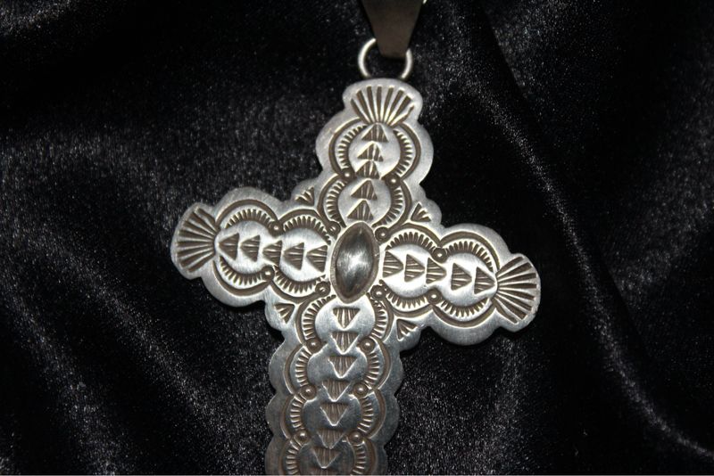 Sterling Silver Stamped Cross