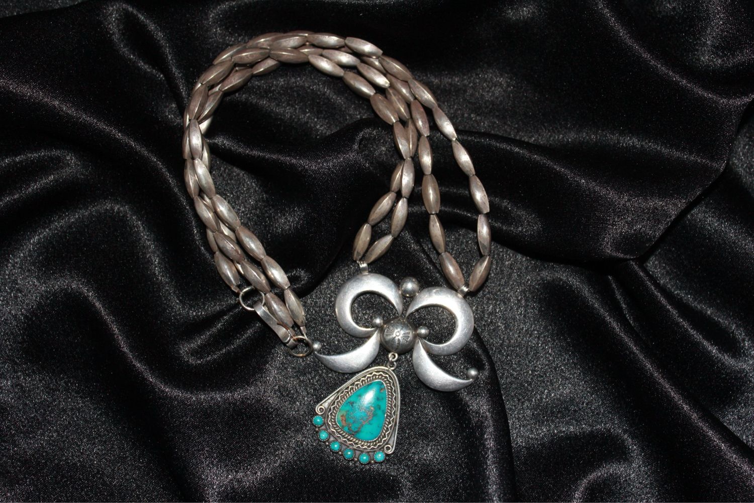 Yazzi Sterling Silver and Turquoise Necklace