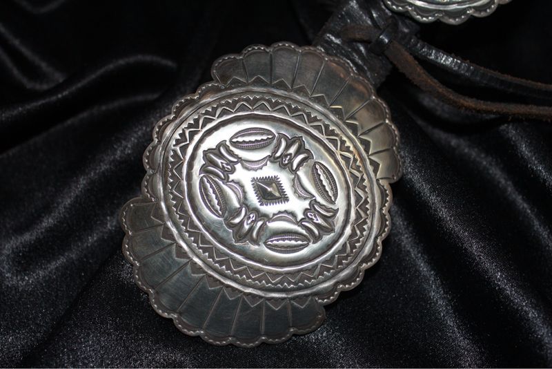 Juan Sisneros Sterling Silver Concho Belt