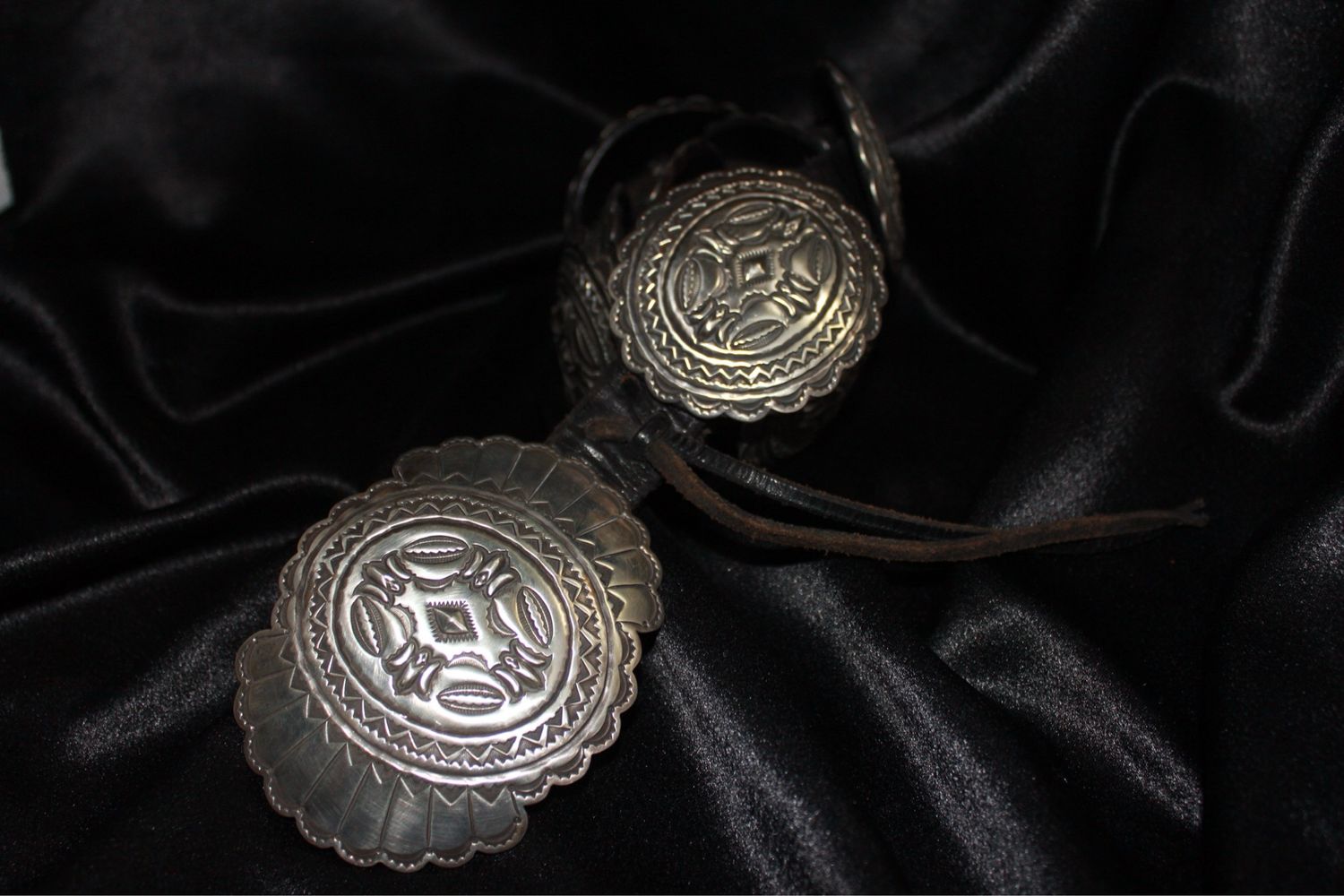 Juan Sisneros Sterling Silver Concho Belt