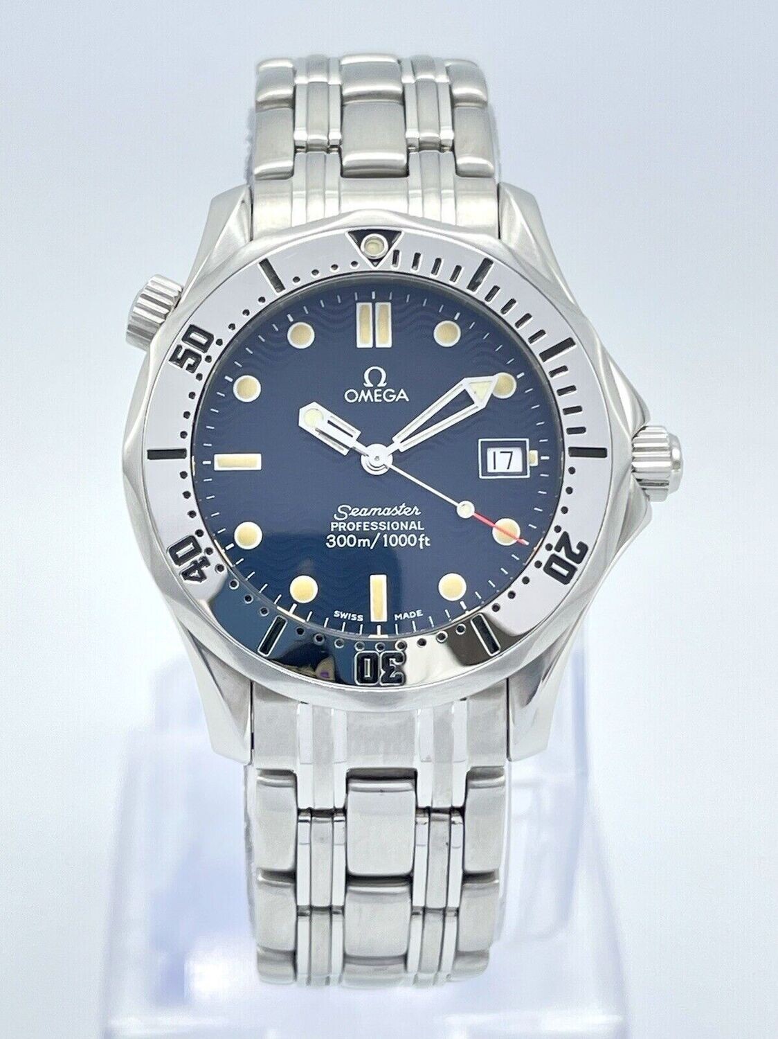 Omega Seamaster Professional 300m 2562.80 Wave Blue Dial 36mm Mid-Size Quartz