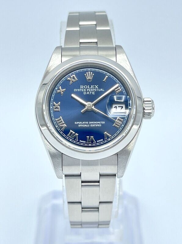 Ladies Rolex Datejust 26mm 79160 Navy Blue Roman Numeral Dial Box &amp; Papers