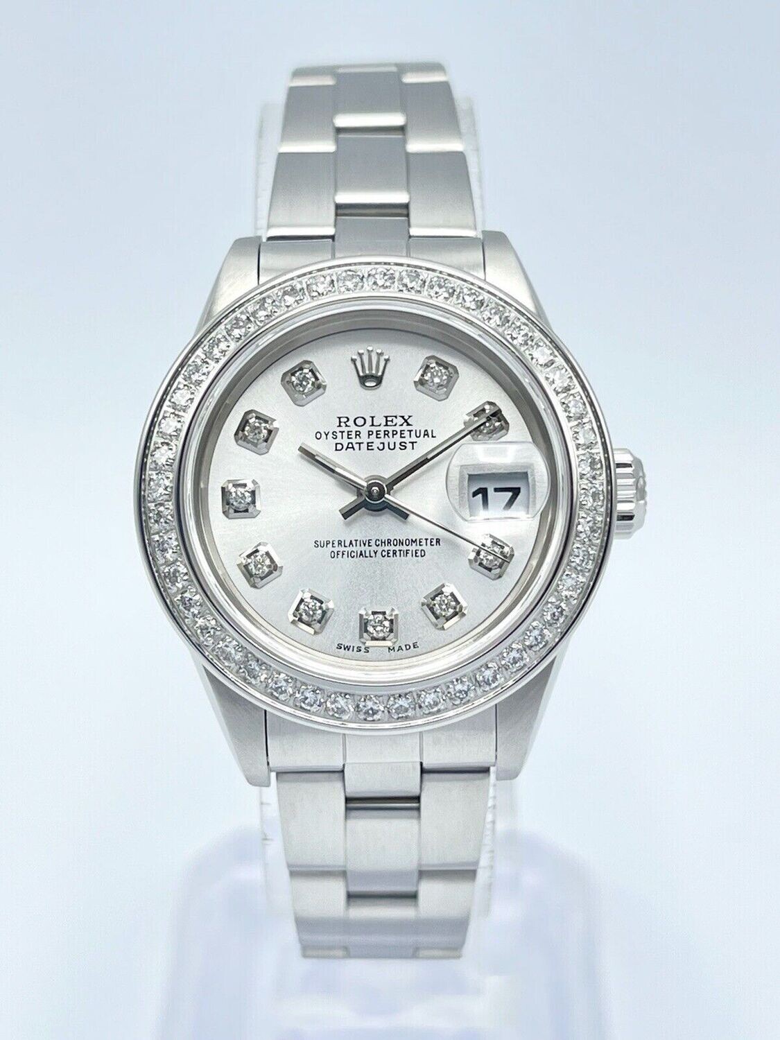 Rolex Datejust 26mm 79190 Silver Diamond Dot Dial &amp; Diamond Bezel Box