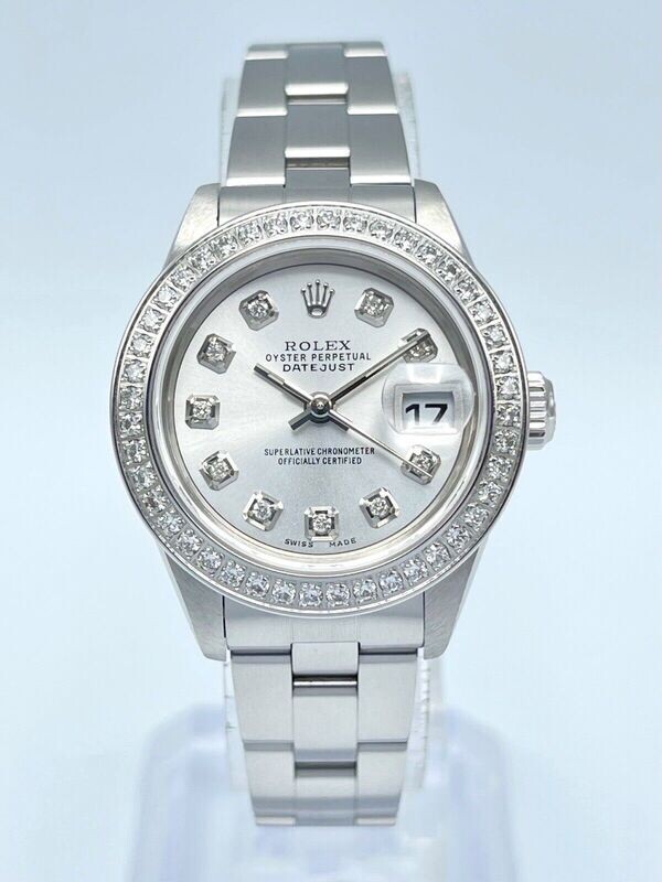 Rolex Datejust Ladies 26mm 79160 Silver Diamond Dial &amp; Diamond Bezel Box