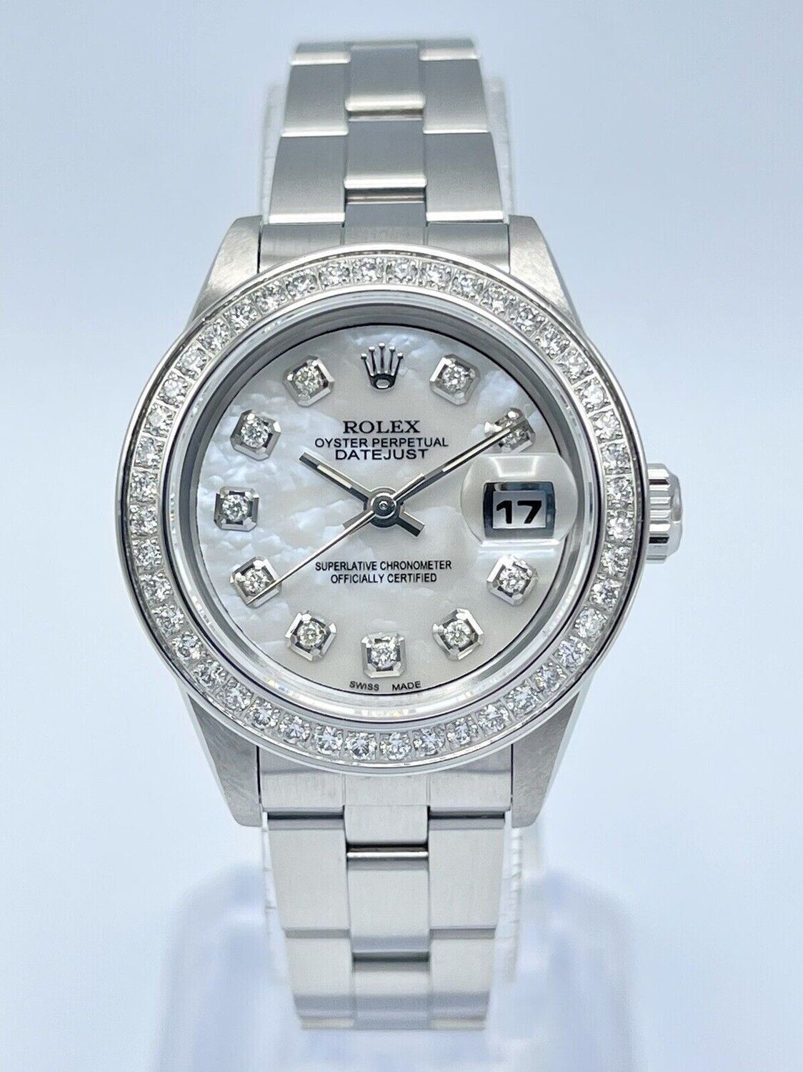 Rolex Datejust Ladies 26mm 69160 MOP Diamond Dial &amp; Diamond Bezel Box Papers