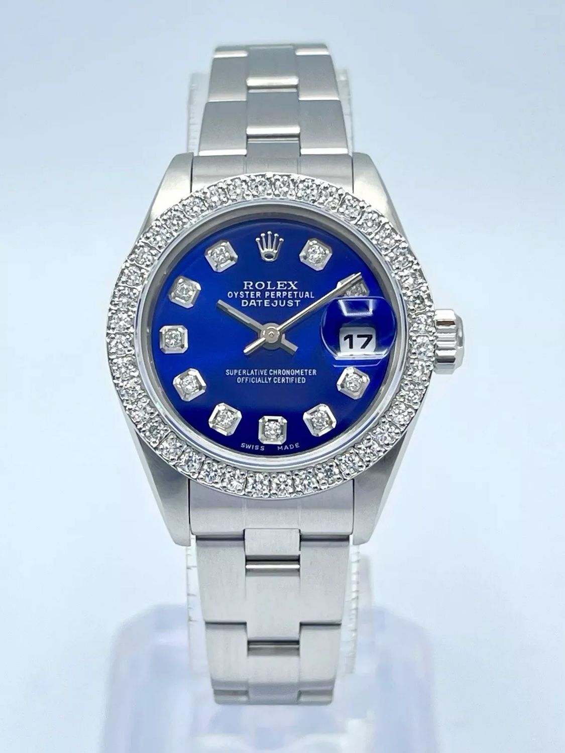 Rolex Datejust Ladies 26mm 79160 Blue Diamond Dial Diamond Bezel Box Papers DEPOSIT