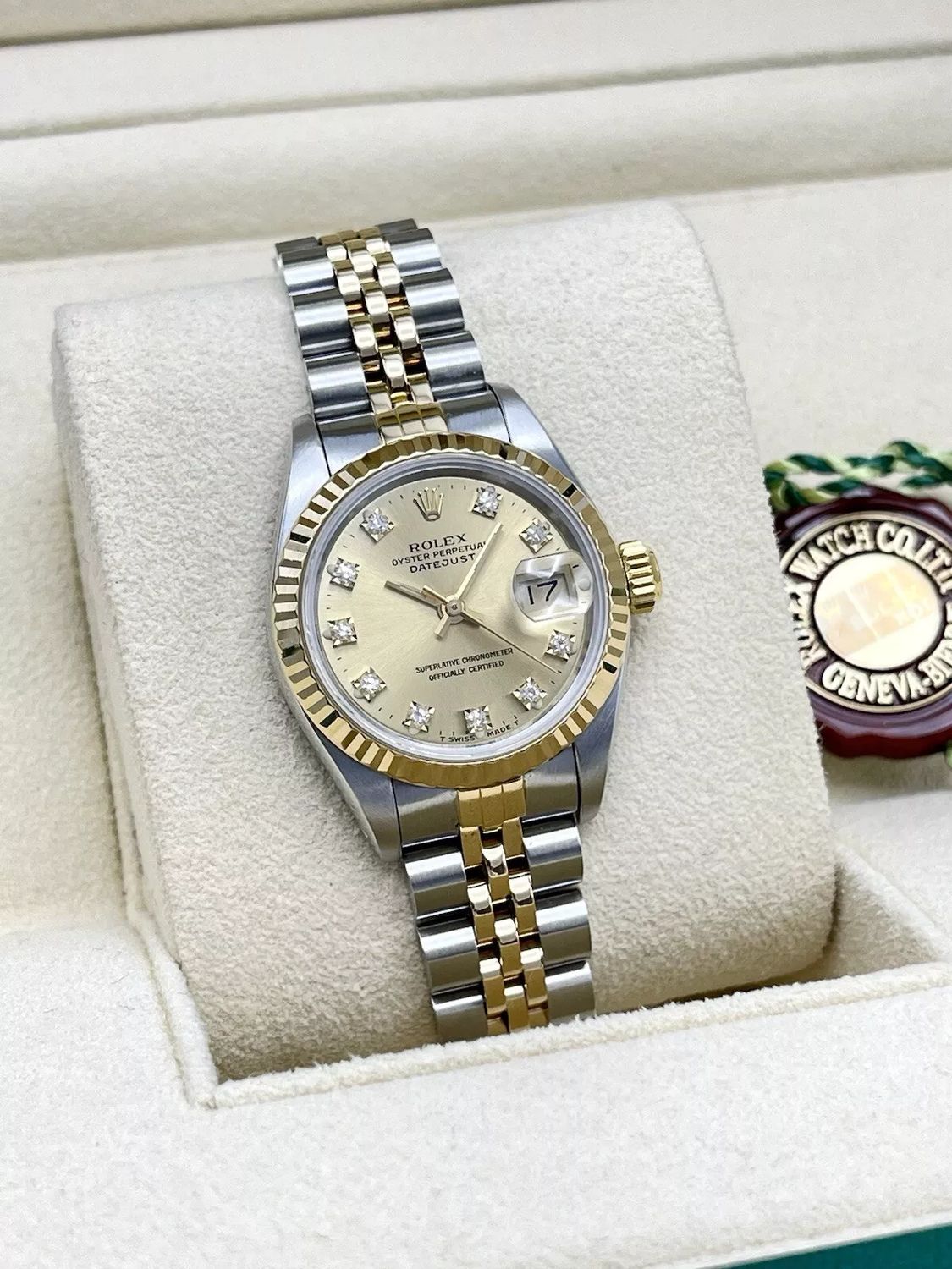 DEPOSIT TOTAL £4350 Ladies Rolex Datejust 26mm 69173 Factory Diamond Champagne Dial Gold Jubilee