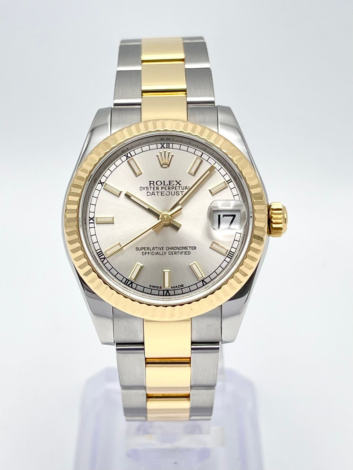 Rolex Datejust Ladies 31mm 178273 Silver Dial Fluted 18ct Yellow Gold Oyster