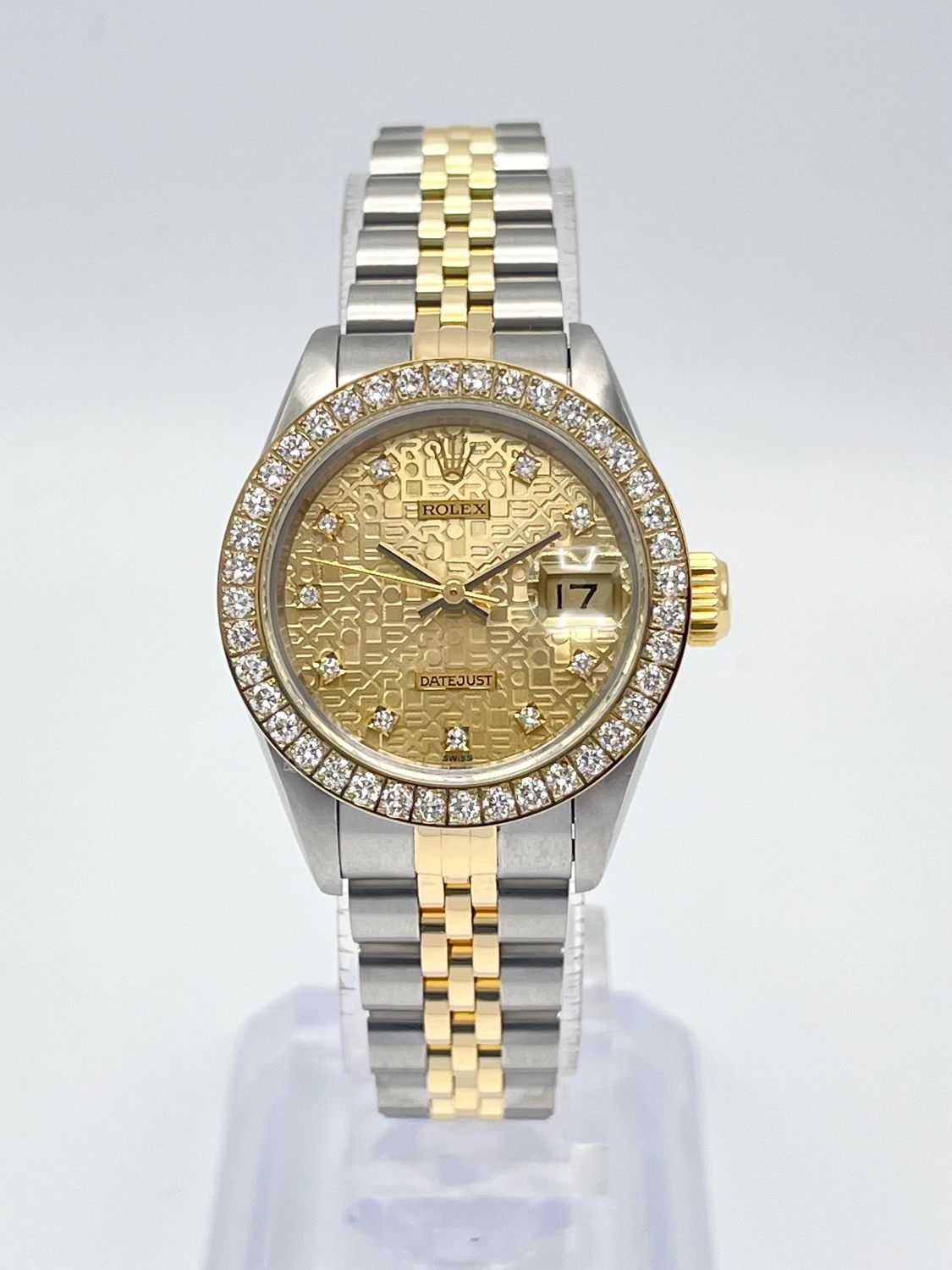 Rolex Datejust 26mm 69173 Factory Jubilee Diamond Champagne Dial Diamond Bezel