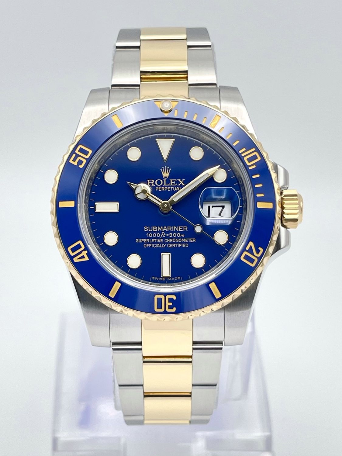 Rolex Submariner Date 116613LB 40mm Bluesy Flat Blue Dial Ceramic Bezel Papers