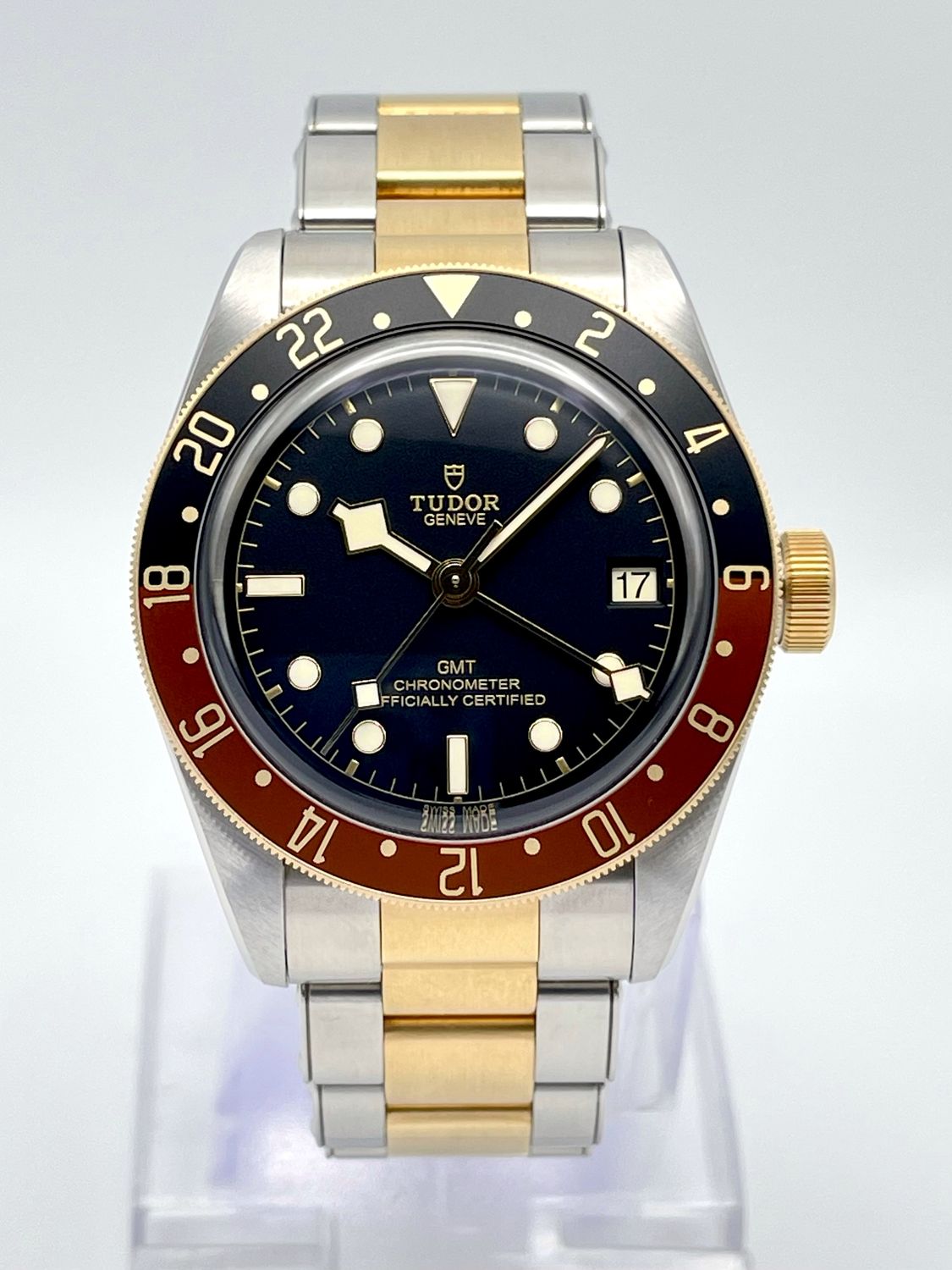 Tudor Black Bay GMT 79833MN 41mm Steel &amp; Yellow Gold Black Dial Box Papers