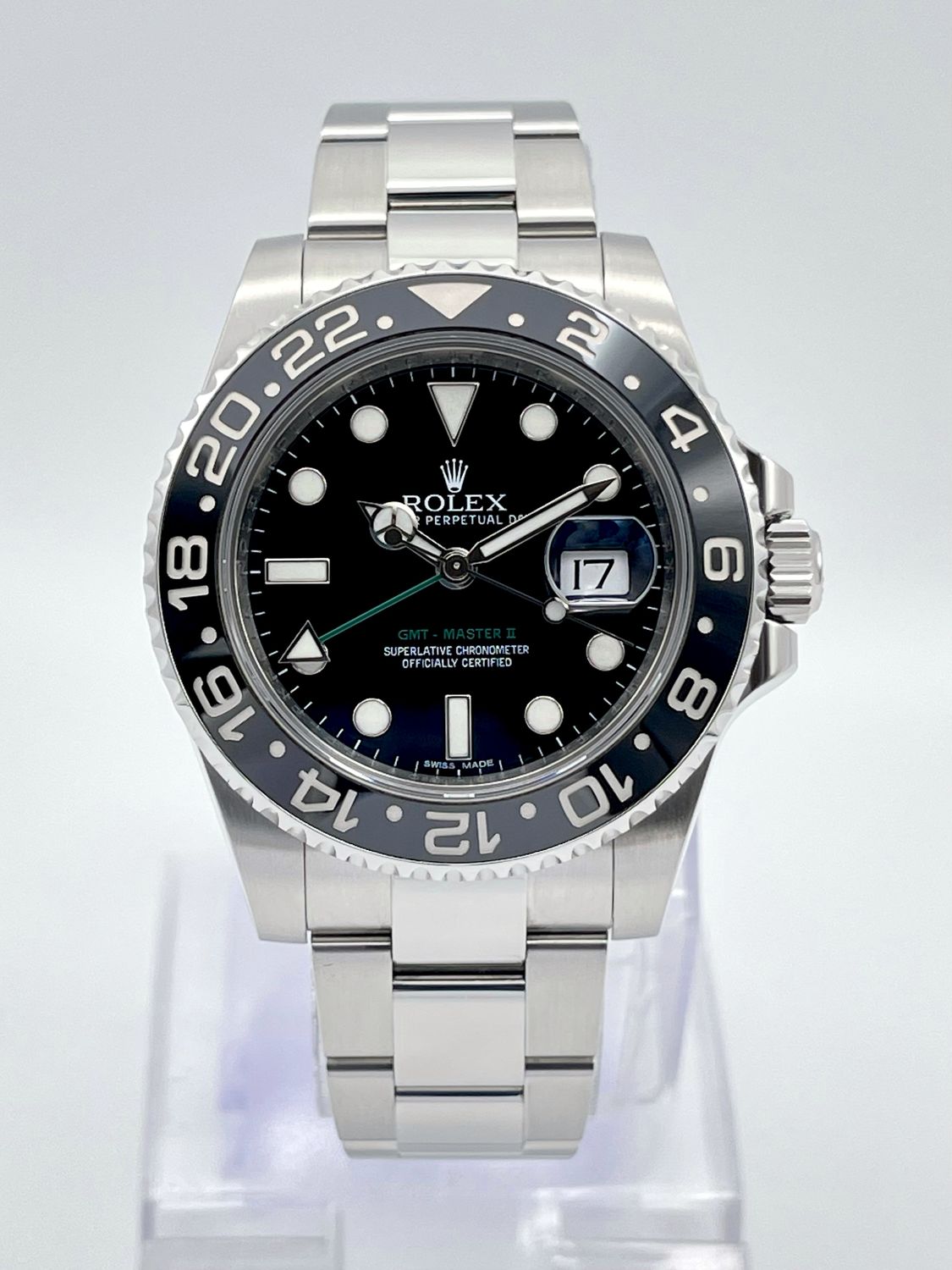 Rolex GMT-Master II 116710LN 40mm Ceramic Stainless Steel Black Dial Papers