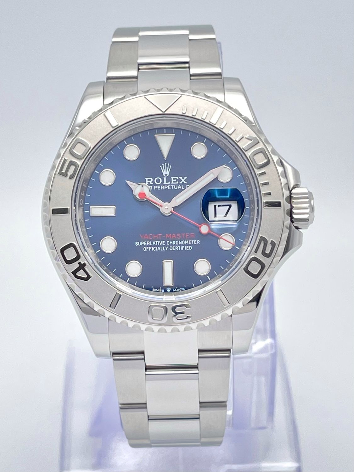 Rolex Yacht-Master Date 126622 40mm Blue Dial Platinum Bezel Papers 2023