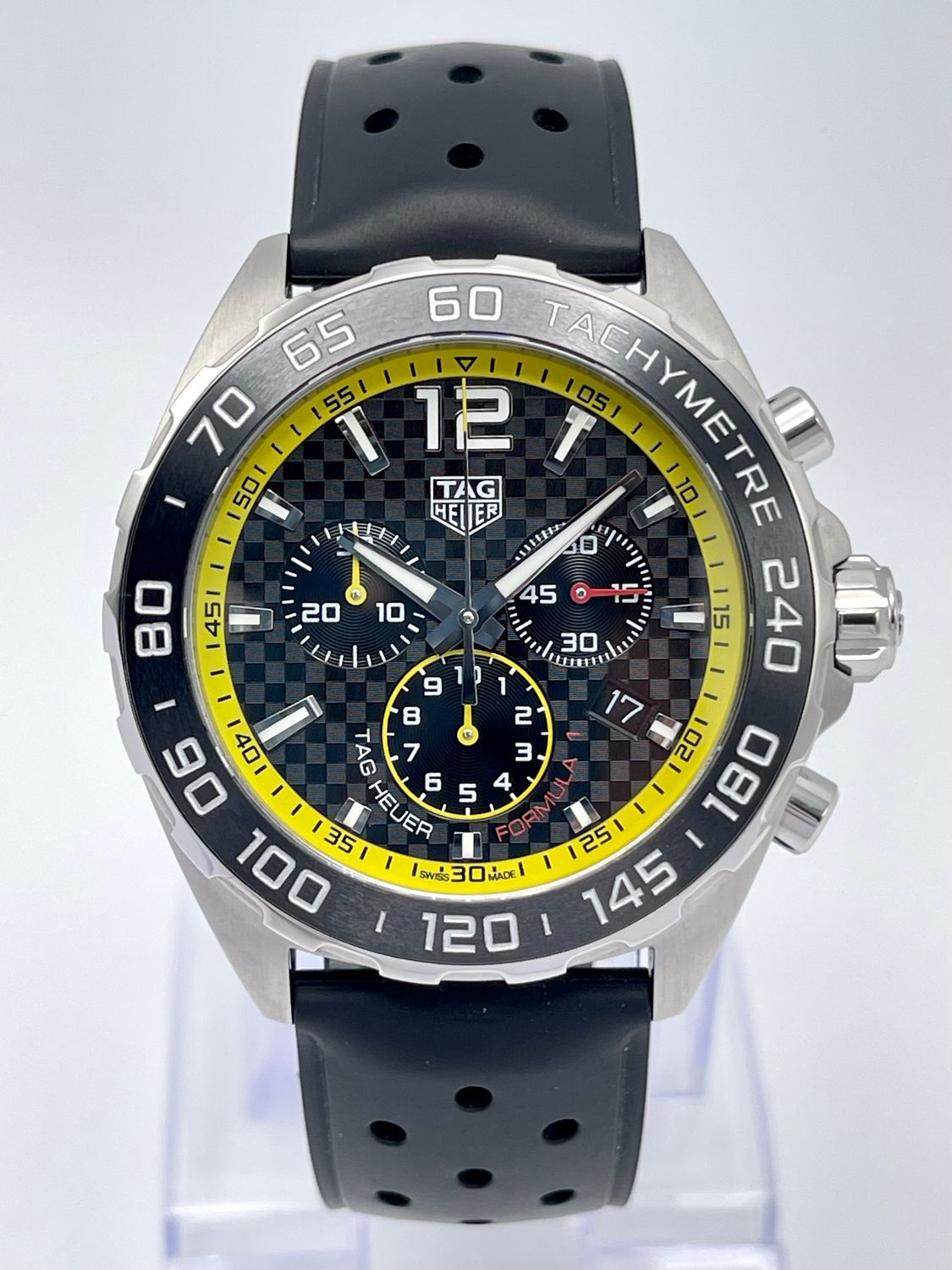 Tag Heuer Formula 1 CAZ101AC 43mm Chronograph Rubber Black Dial Carbon Papers