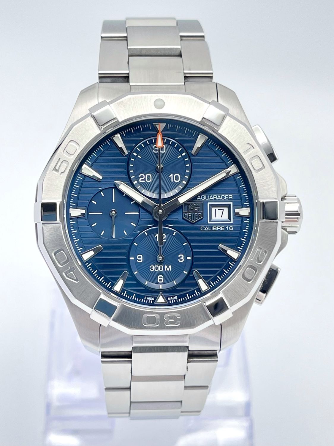 Tag Heuer Aquaracer CAY2112.BA0927 43mm Chronograph Blue Dial Automatic Papers