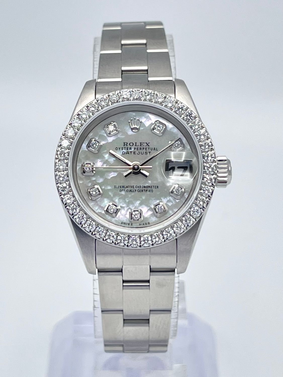 Rolex Datejust 26mm 69190 MOP Diamond Dial &amp; Diamond Bezel Box Oyster