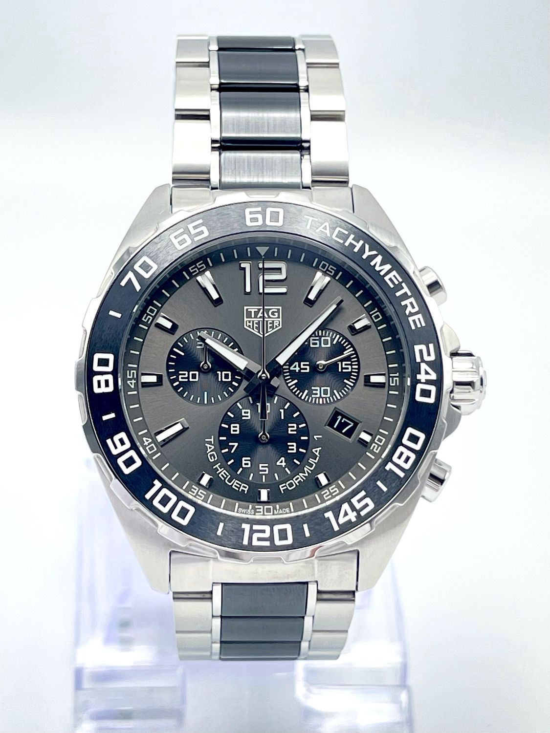 Tag Heuer Formula 1 CAZ1011 43mm Chronograph Ceramic Black Dial Quartz Papers