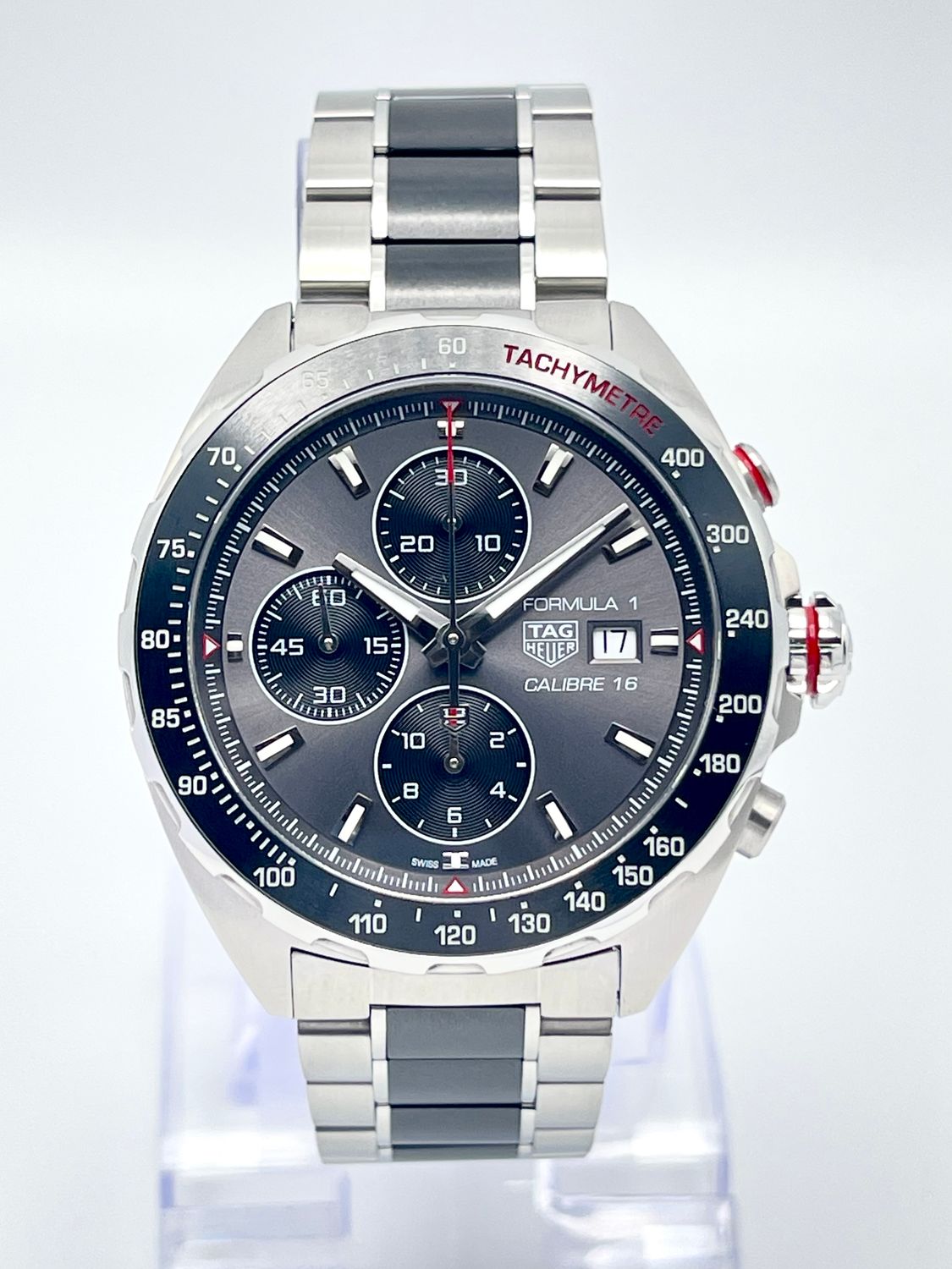 Tag Heuer Formula 1 CAZ2012 44mm Chronograph Steel Grey Dial Papers