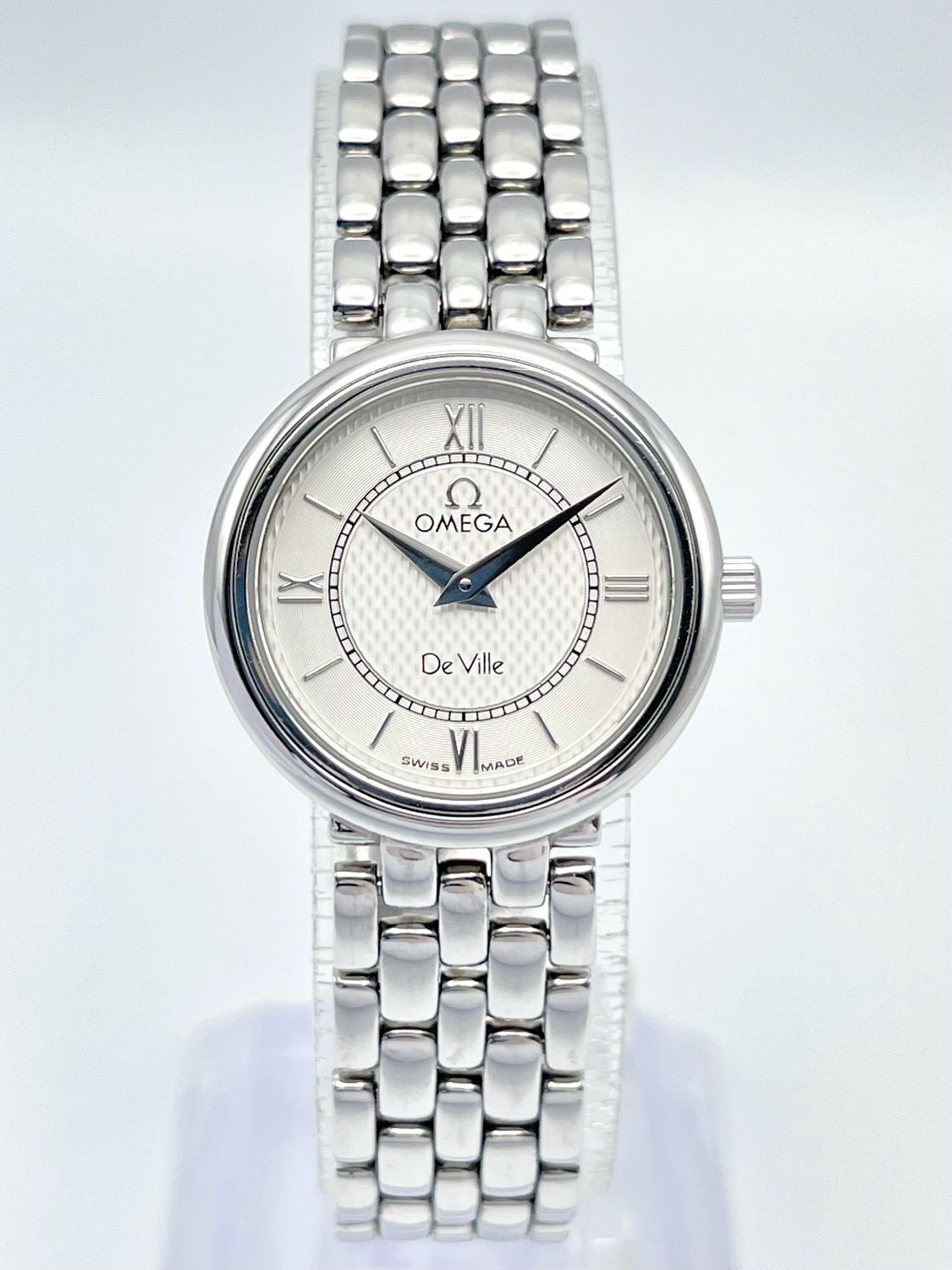 Omega De Ville White Dial 23mm 7574.31 Stainless Steel Quartz Box Papers