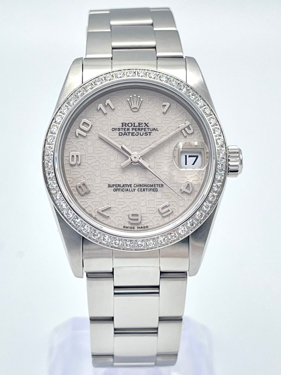 Ladies Rolex Datejust 31mm 78240 Jubilee Cream Dial Diamond Bezel Oyster Box