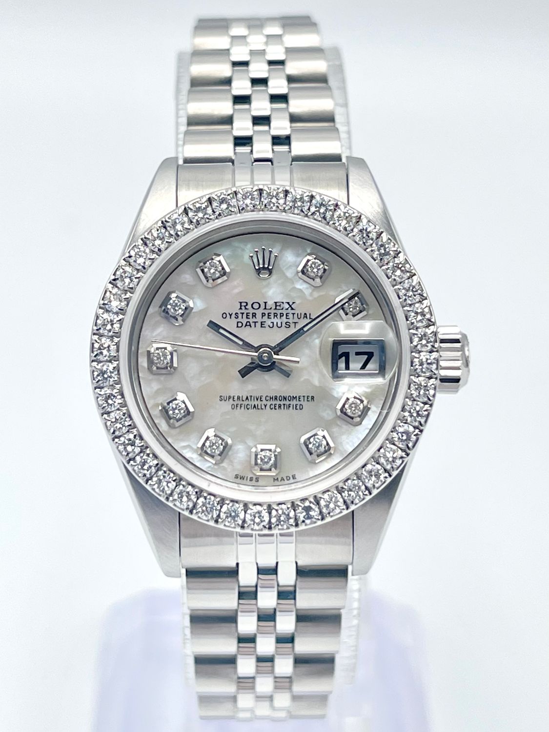 Rolex Datejust 26mm 79160 MOP Diamond Dial &amp; Diamond Bezel Jubilee Papers