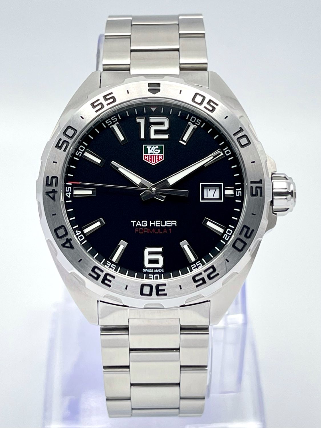 Tag Heuer Formula 1 Date 41mm WAZ1112 Black Dial Steel Bezel Quartz Gents Papers