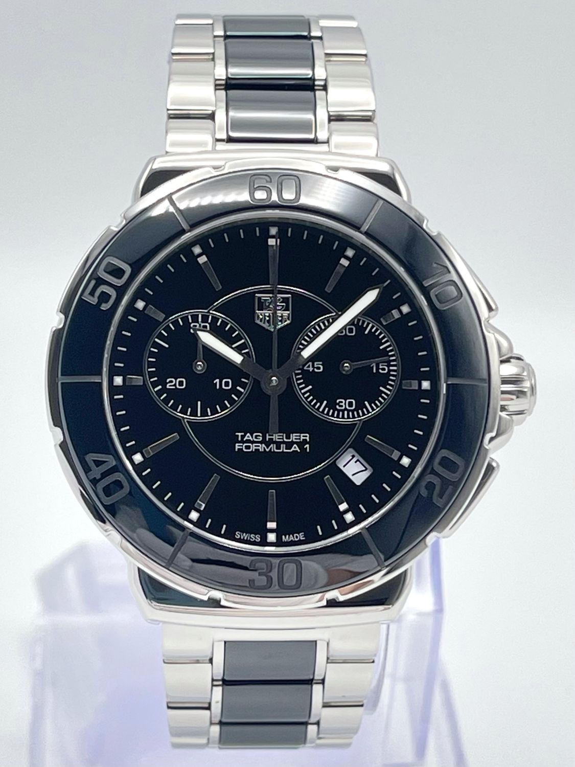 Tag Heuer Formula 1 41mm CAH1210 Black Dial Black Bezel Quartz Papers Ceramic