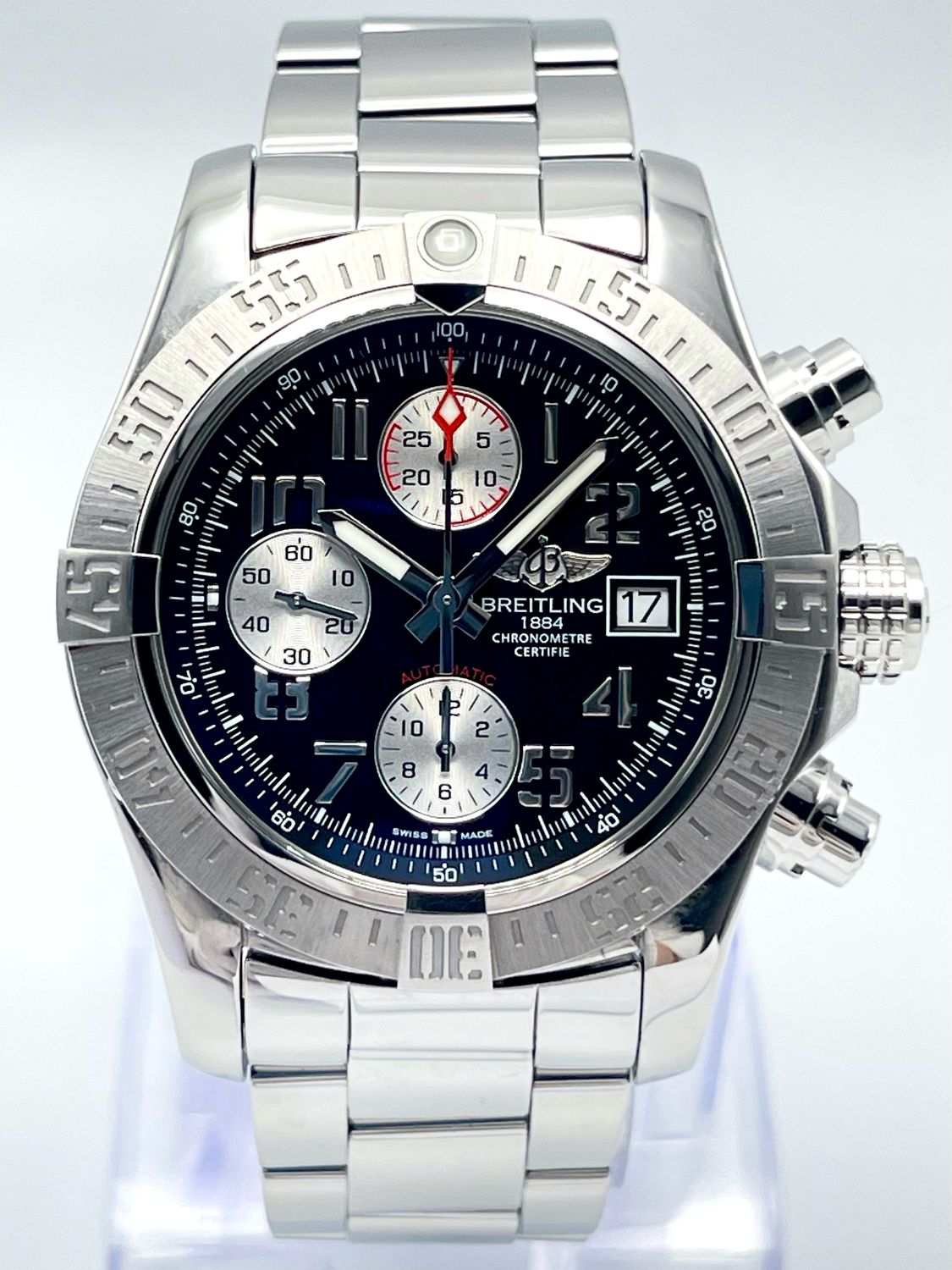 Breitling Avenger II A13381 43mm Chronograph Automatic Black Dial Box &amp; Papers