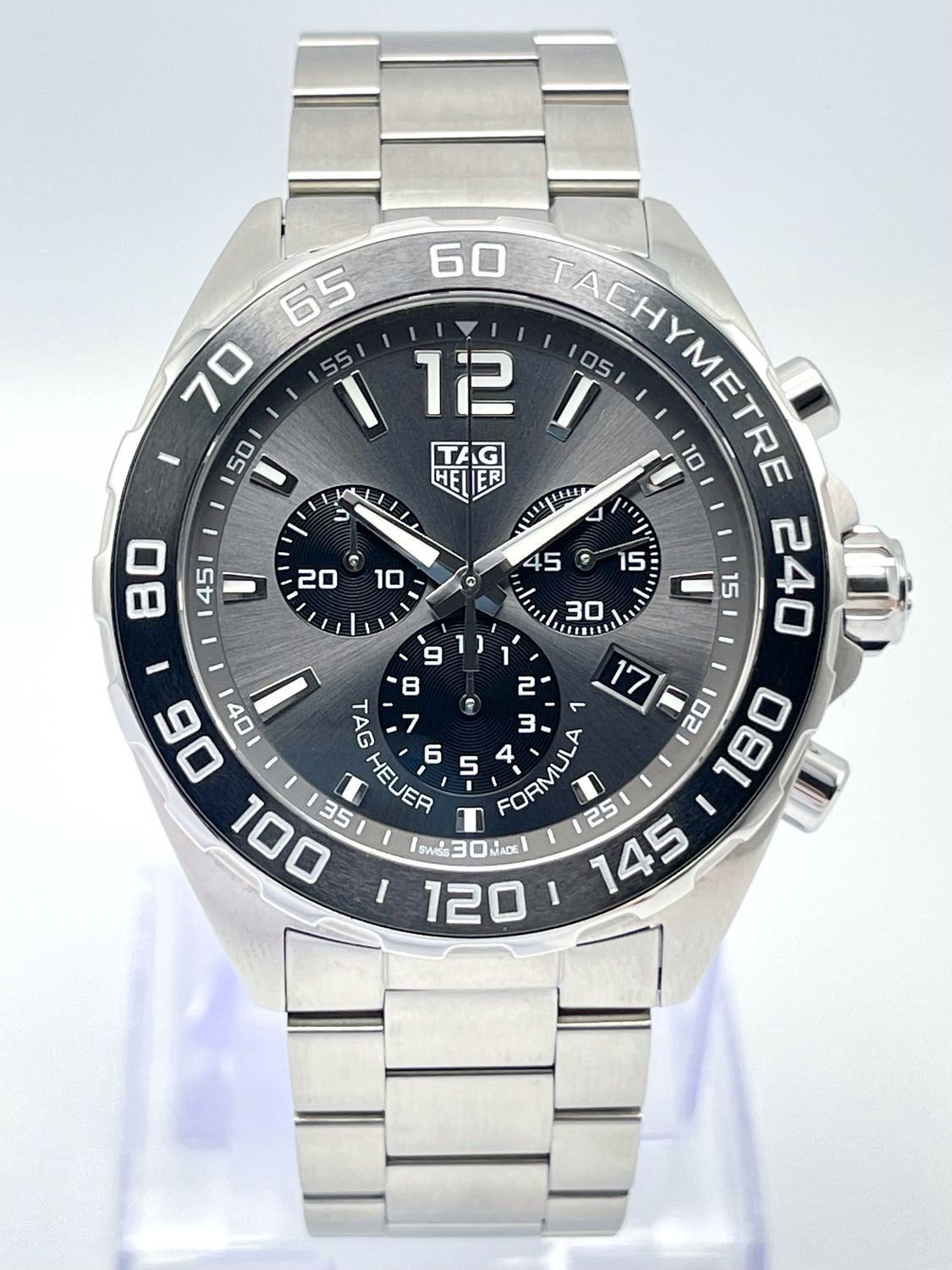 Tag Heuer Formula 1 CAZ1011 43mm Ceramic Chronograph Grey Dial Papers