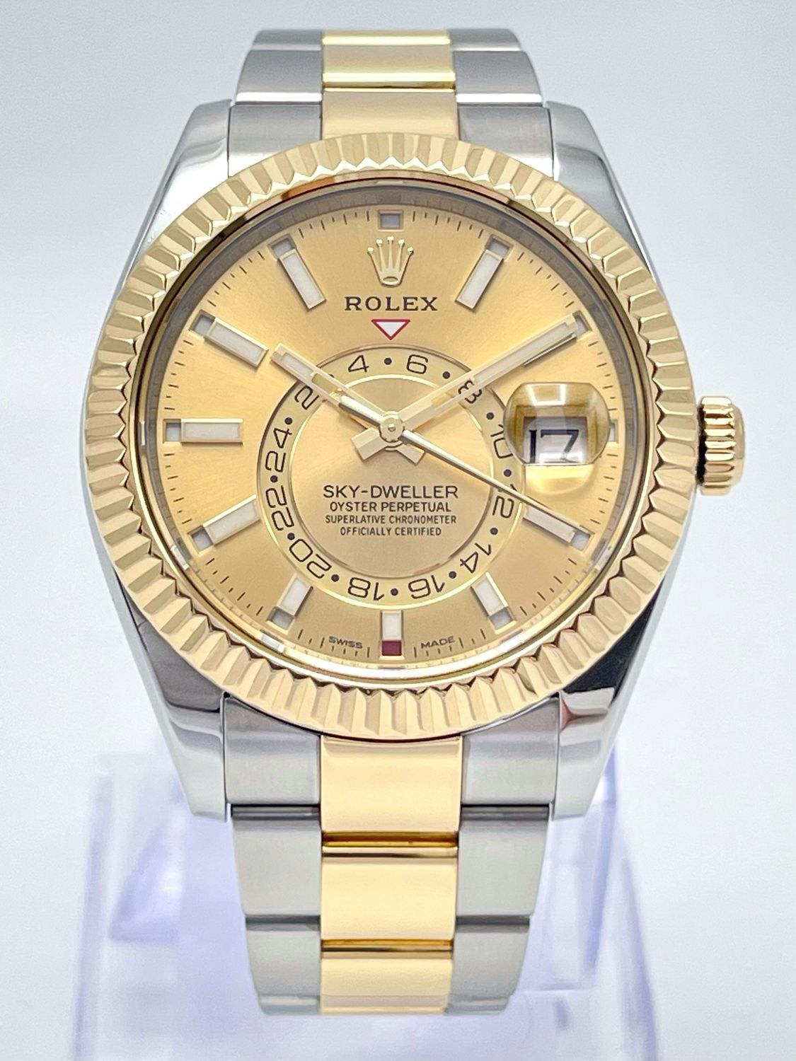 Rolex Sky-Dweller 326933 42mm Champagne Dial Oyster Bracelet Box &amp; Papers 2018