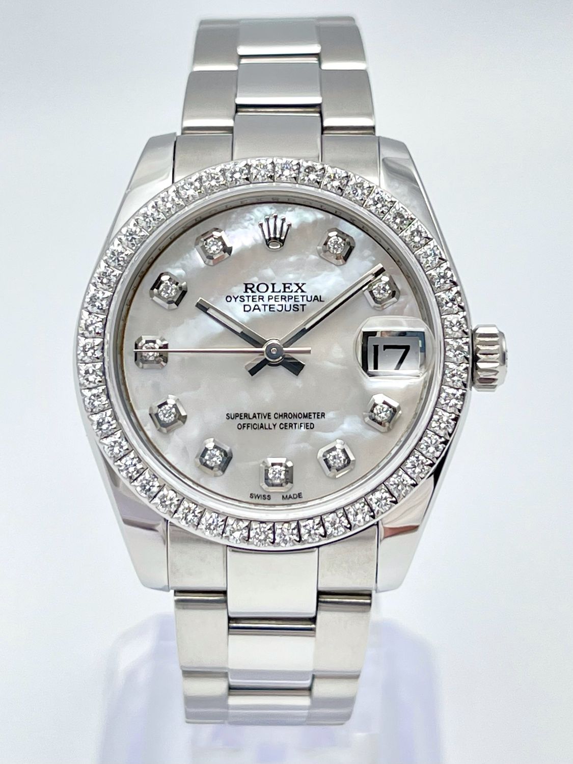Ladies Rolex Datejust 31mm 178240 Mother of Pearl Dial Diamond Bezel Oyster Box