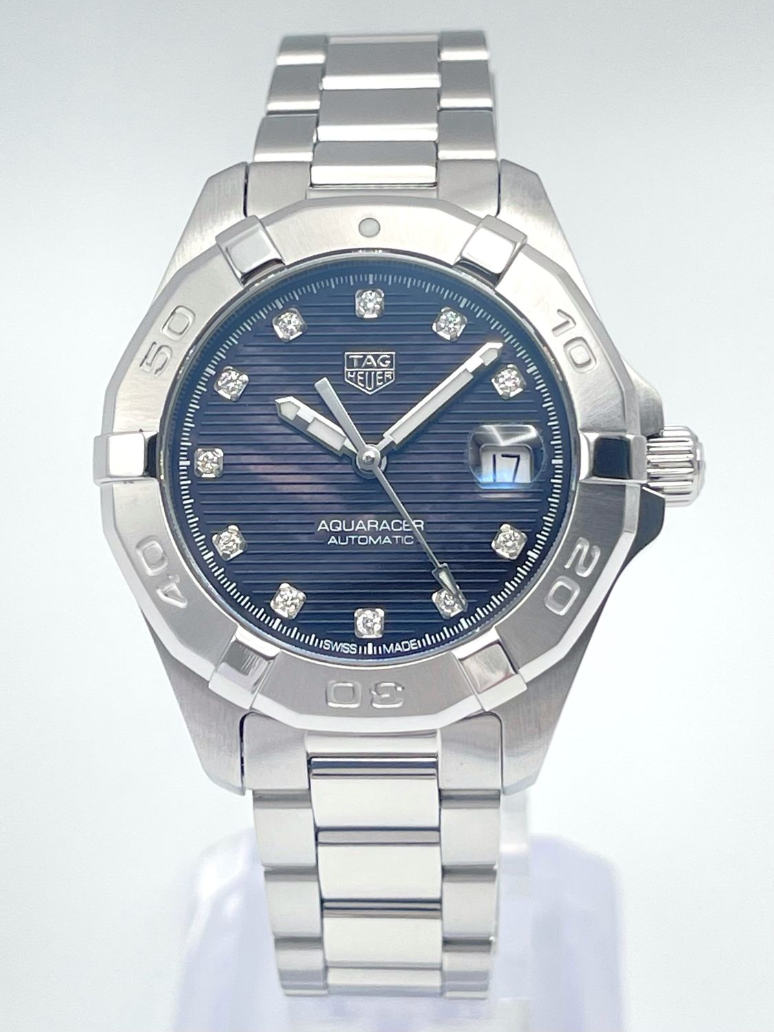 Tag Heuer Aquaracer WBD2312 32mm Black MOP Diamond Dial Automatic Papers