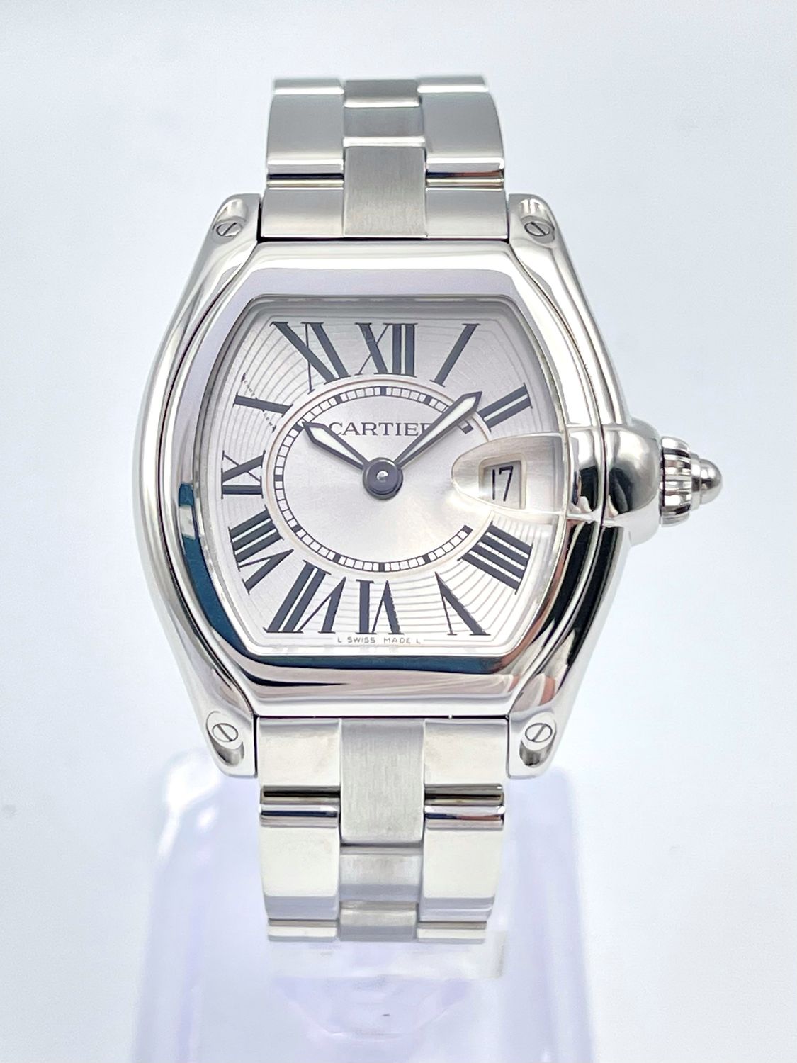 Cartier Roadster 2675 30mm Silver Dial Ladies Stainless Steel Quartz Roman Watch