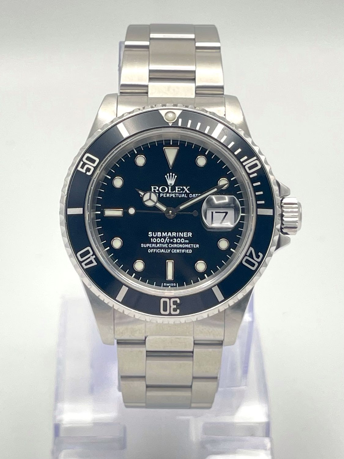 Rolex Submariner Date 16610 40mm Black Dial Black Aluminium Bezel Sub Box