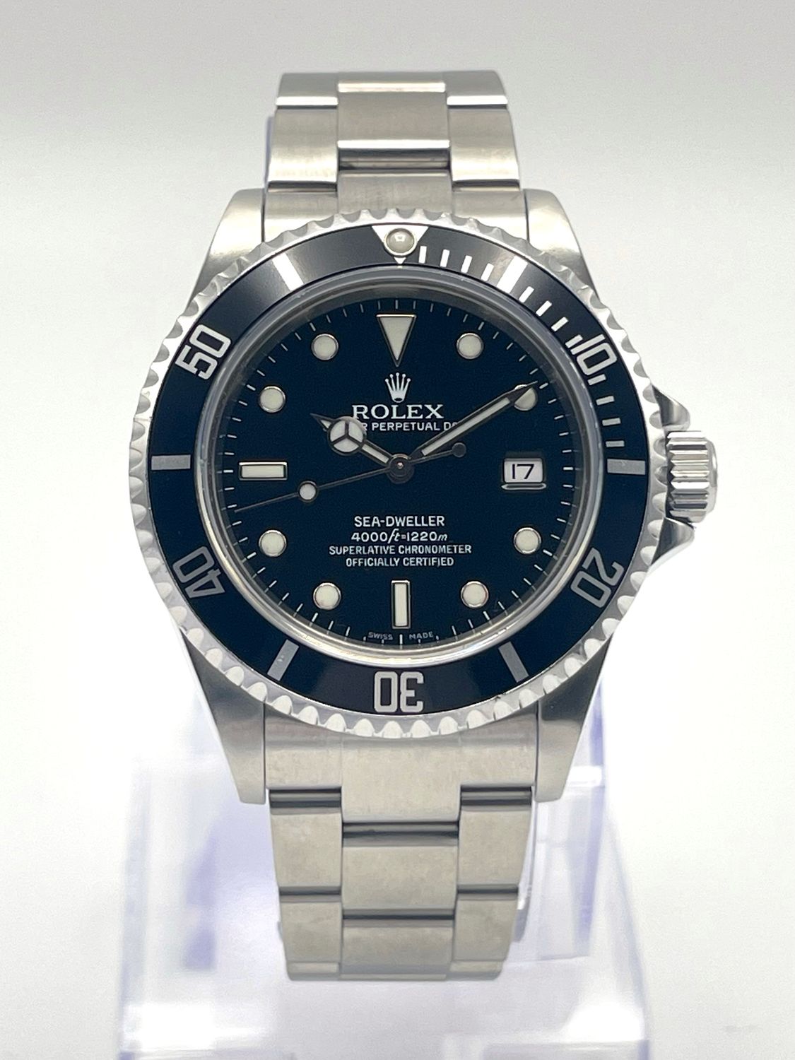 Rolex Sea-Dweller 16600 40mm Black Dial Black Aluminium Insert Bezel Papers