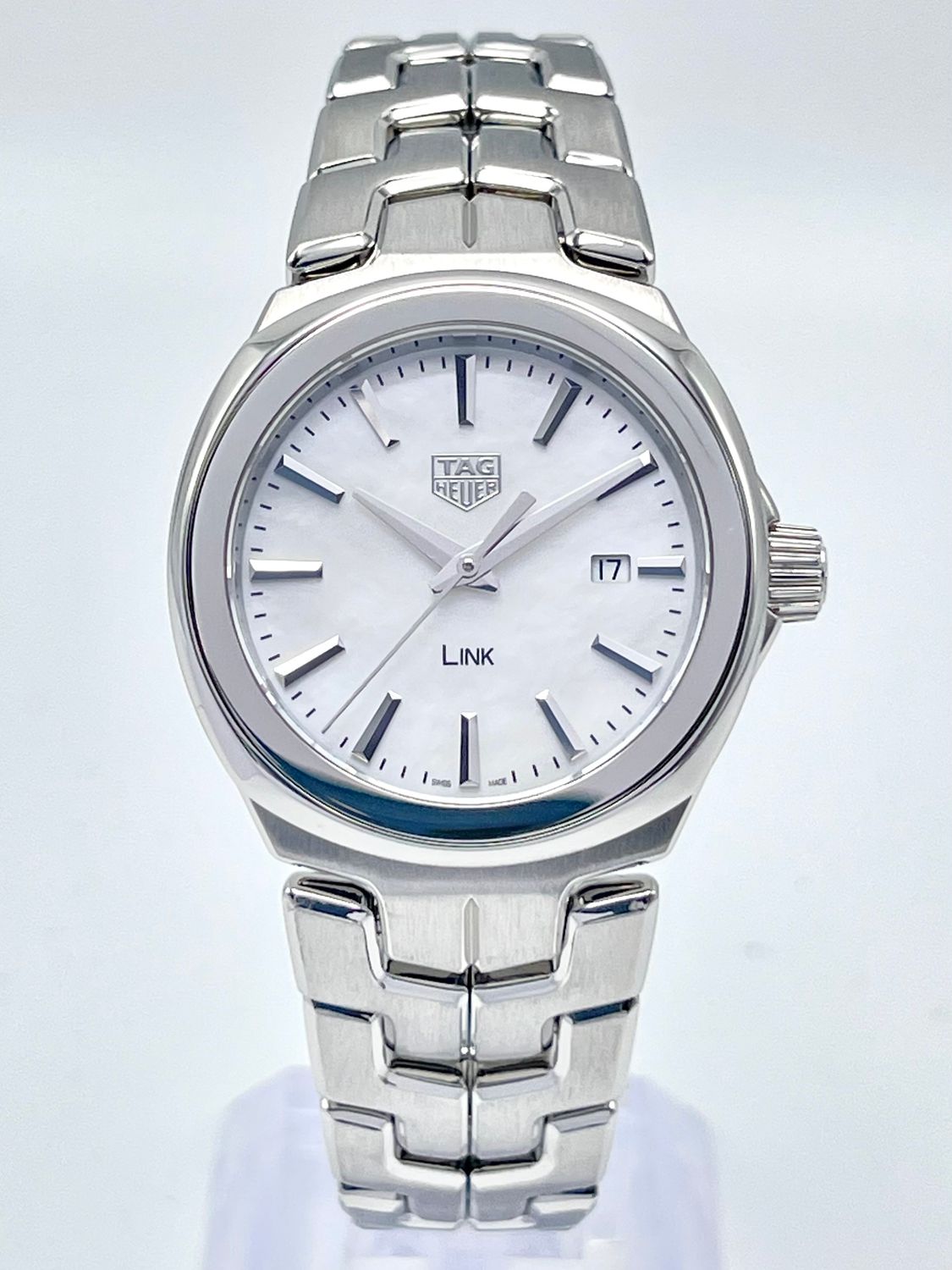 Ladies Tag Heuer Link WBC1310 32mm Mother of Pearl Dial Steel Quartz Papers