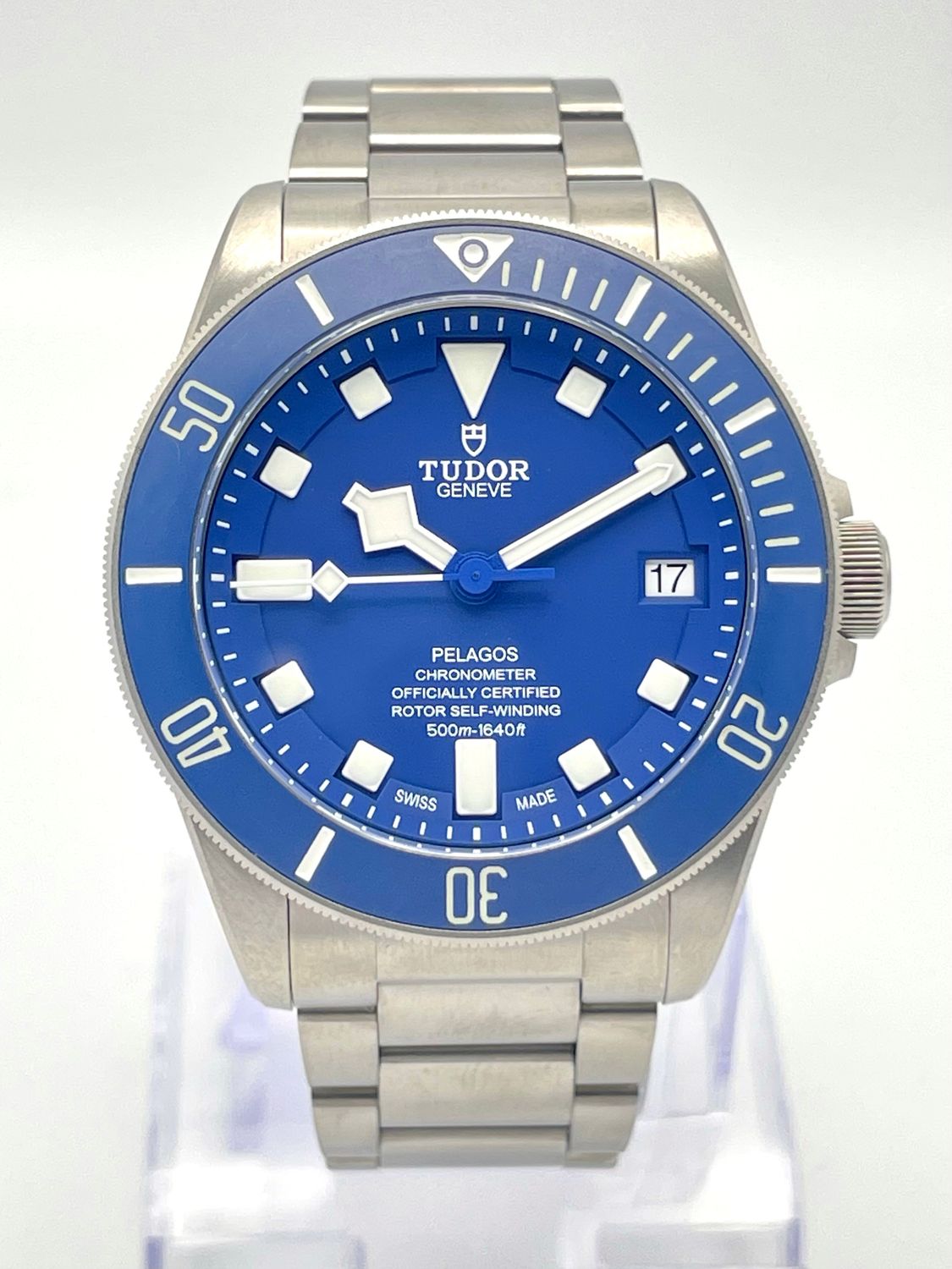 Tudor Pelagos 42mm 25600TB Automatic Blue Dial Blue Bezel Titanium &amp; Steel Paper