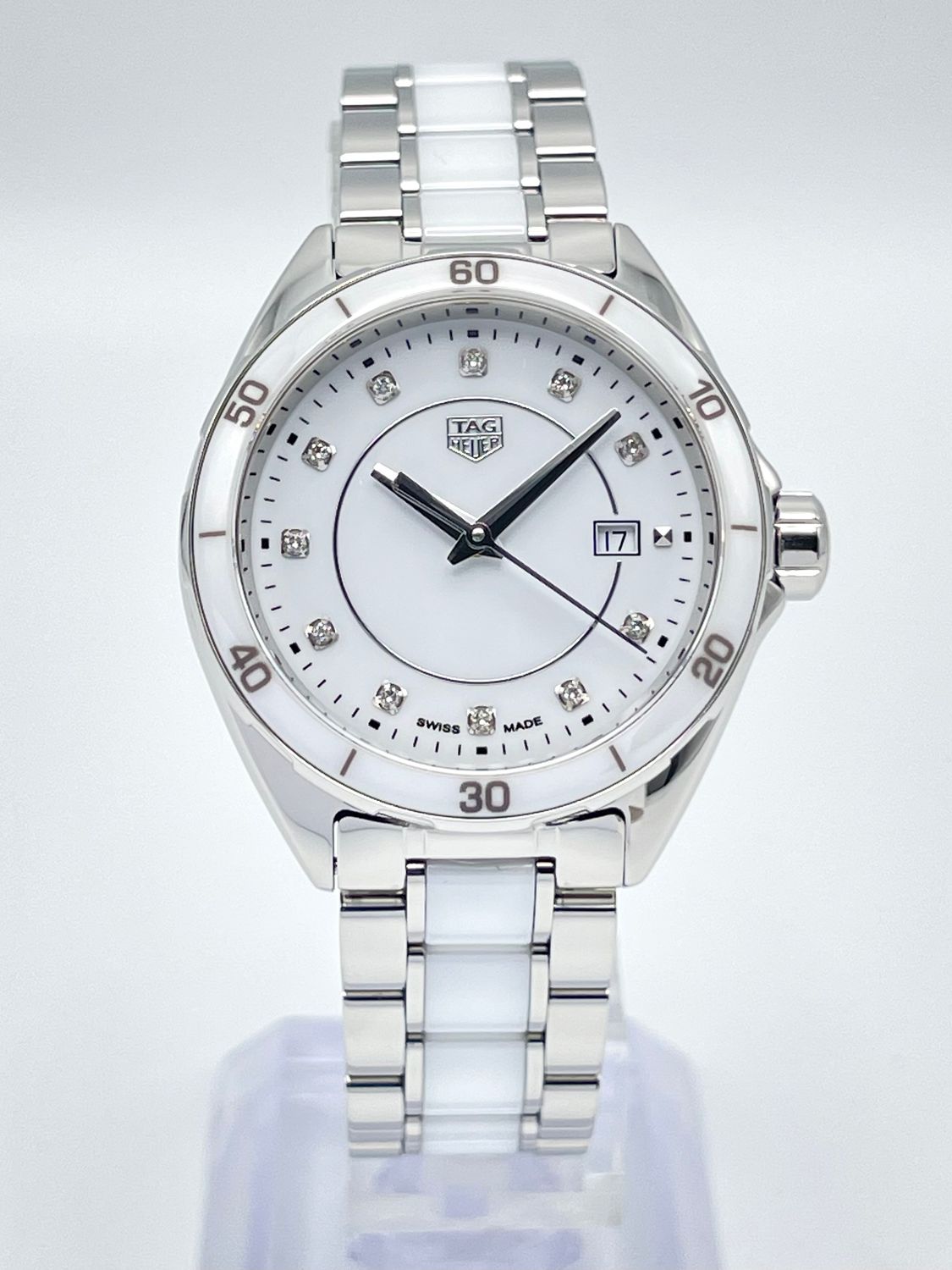 Tag Heuer Formula 1 WBJ141AD 32mm White Diamond Dial White Bezel Papers