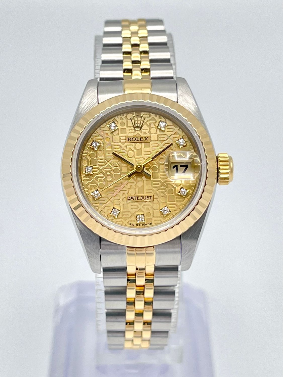 Rolex Datejust 26mm 69173 Jubilee Diamond Dial Fluted Bezel Two Tone Papers