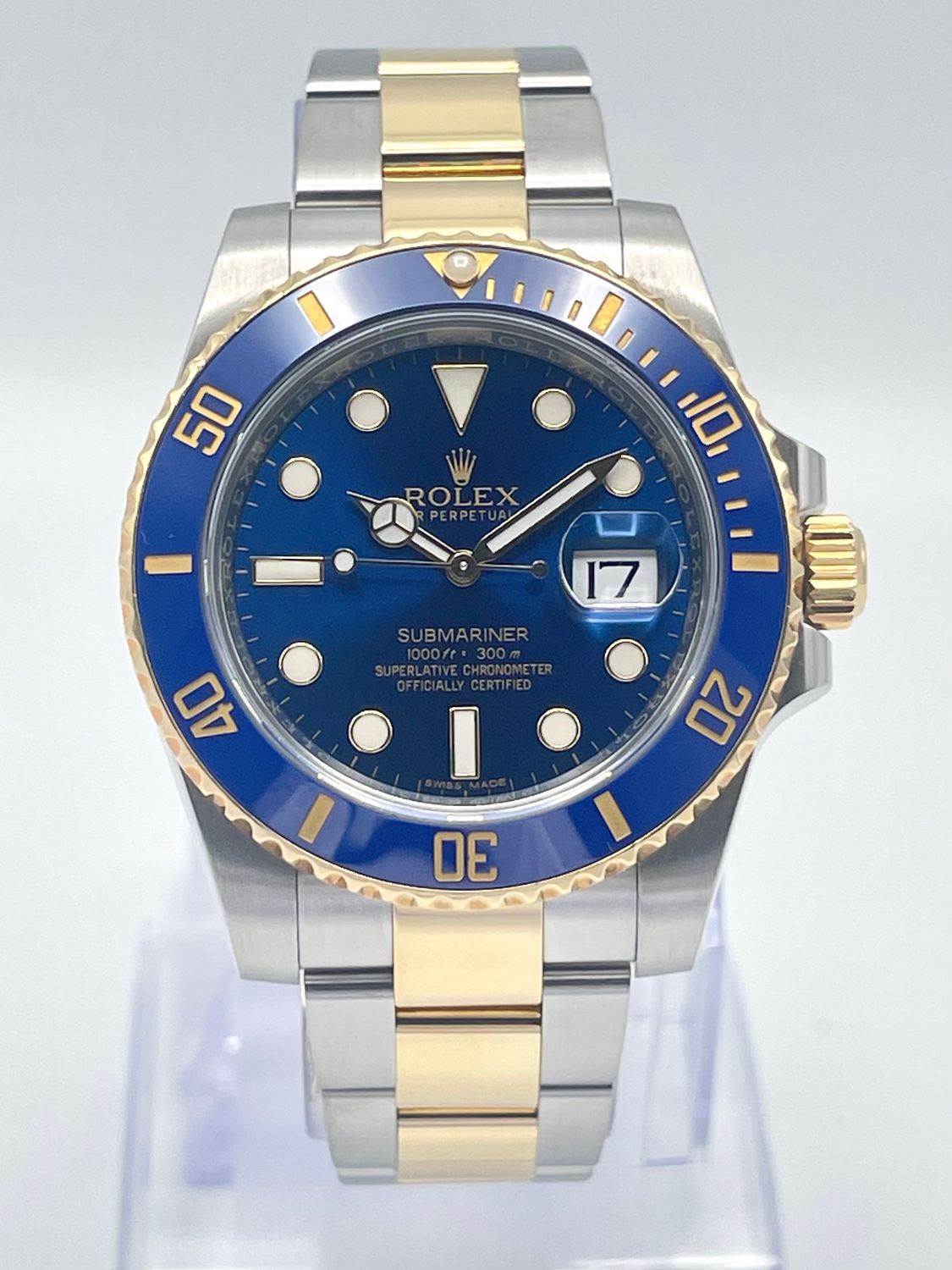 Rolex Submariner Date 116613LB 40mm Bluesy Blue Dial Ceramic Bezel Papers
