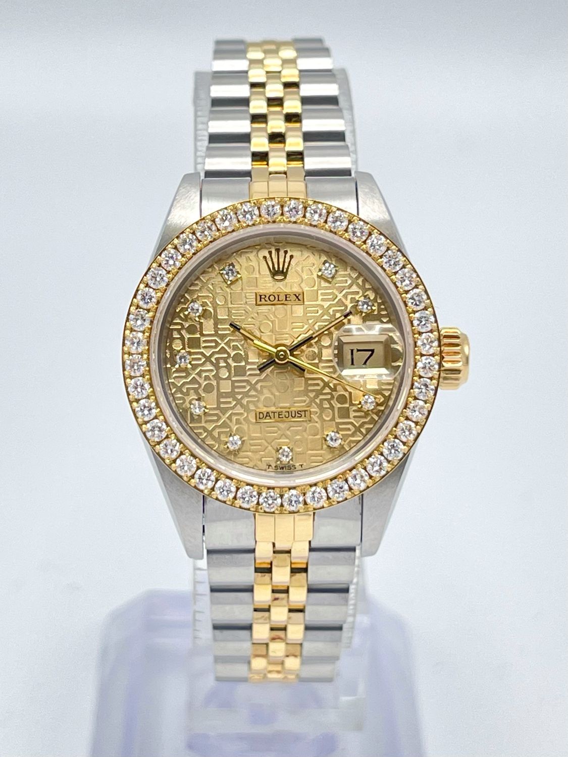 Rolex Datejust 26mm 69173 Jubilee Diamond Dial Diamond Bezel Two Tone Papers