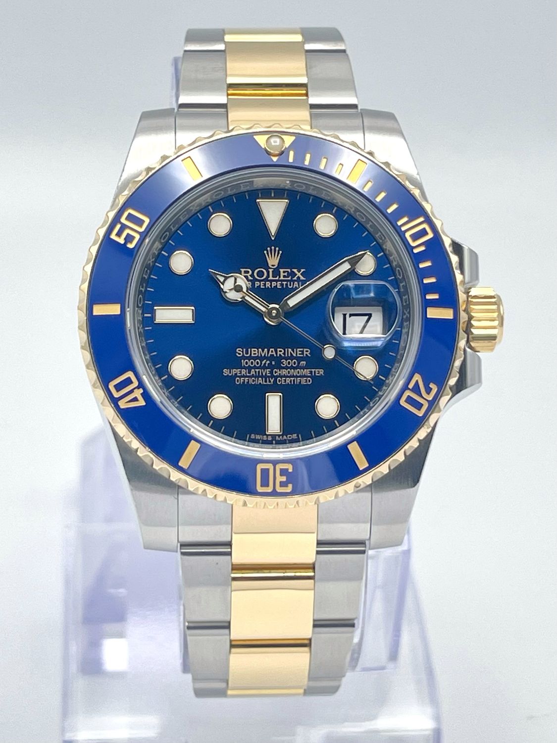 Rolex Submariner Date 116613LB 40mm Bluesy Blue Dial Ceramic Bezel Papers
