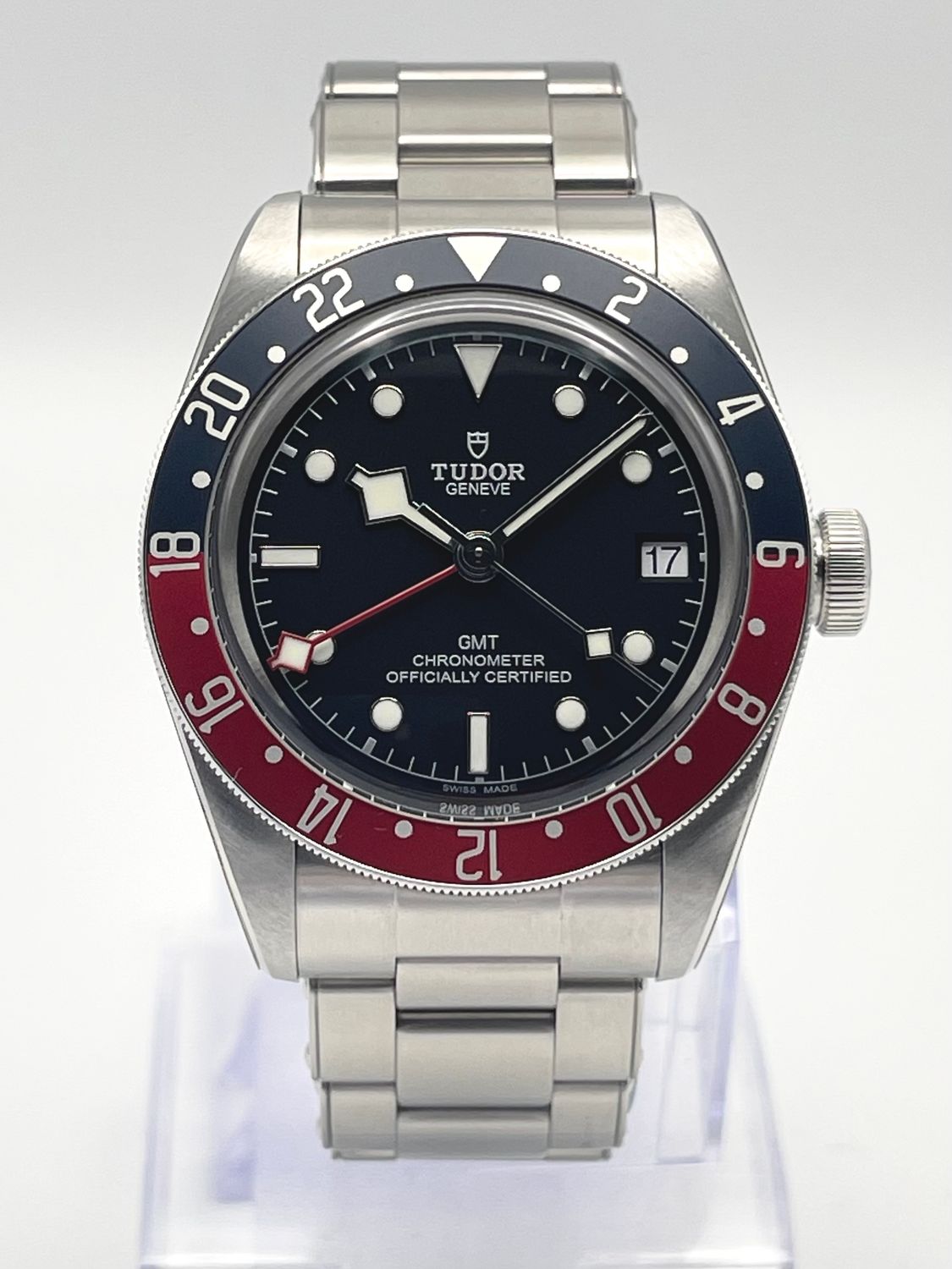 Tudor Black Bay GMT M79830RB 41mm Pepsi Black Dial Red Blue Bezel Unworn Papers