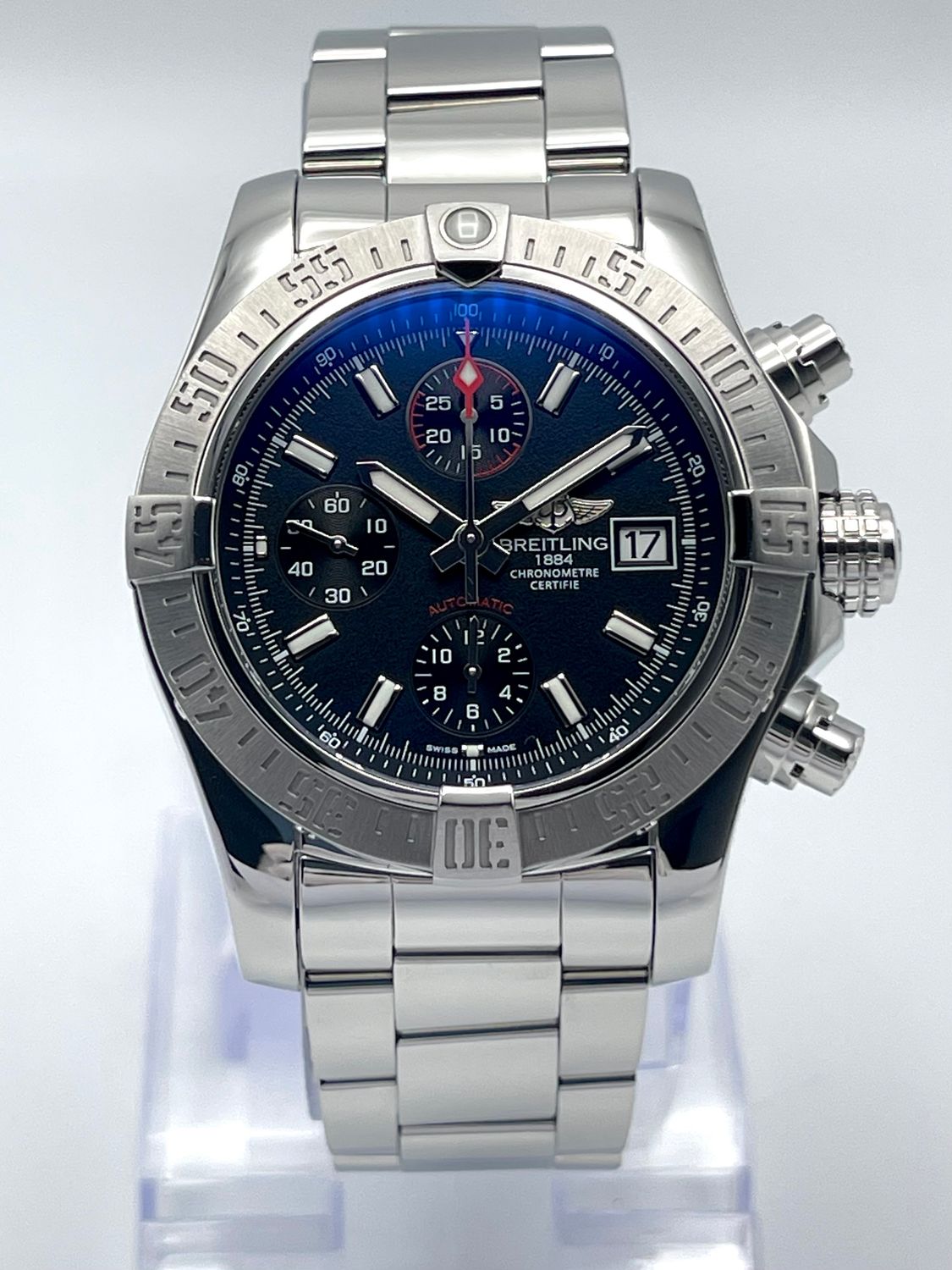 Breitling Avenger II A13381 43mm Chronograph Automatic Black Dial Box