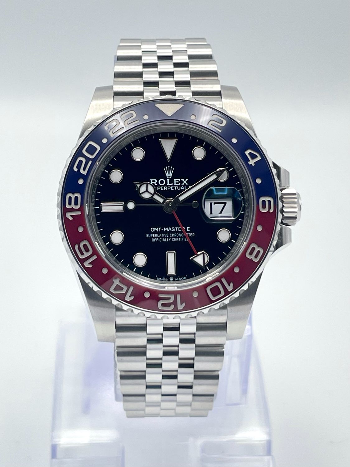 Rolex GMT-Master II 126710BLRO 40mm Pepsi Blue &amp; Red Bezel Black Dial Jubilee