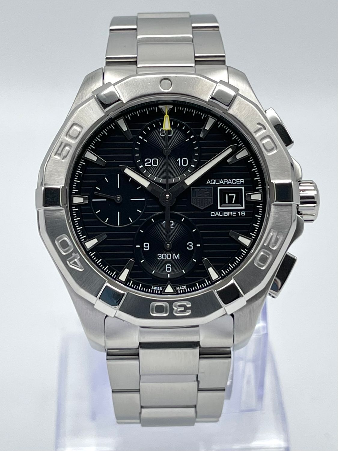 Tag Heuer Aquaracer CAY2110.BA0927 43mm Chronograph Black Dial Automatic Papers