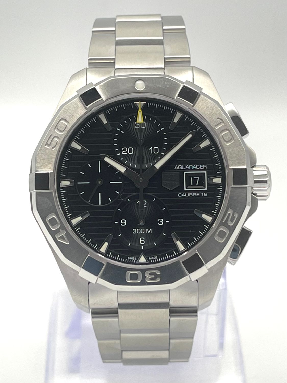 Tag Heuer Aquaracer CAY2110.BA0927 43mm Chronograph Black Dial Automatic Papers