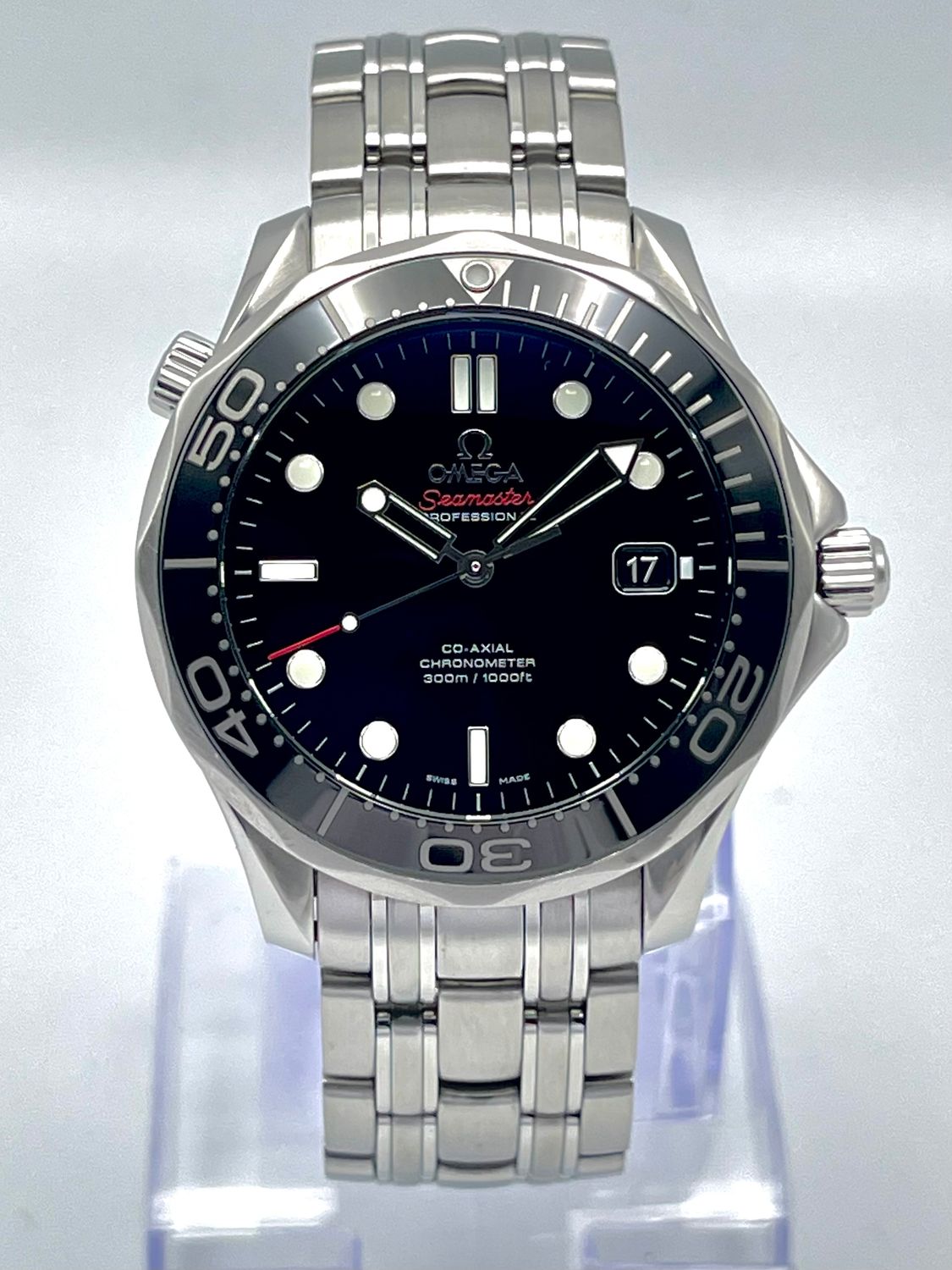 Omega Seamaster Professional 300m 212.30.41 41mm Black Dial Black Bezel Papers