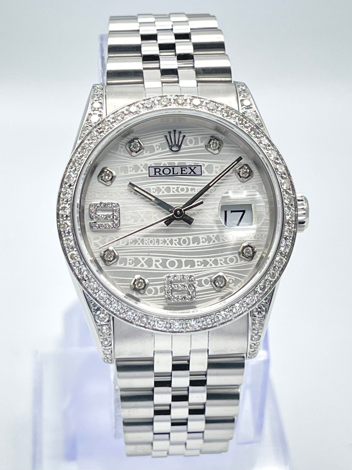 Rolex Datejust 16234 36mm White Jubilee Diamond Dial Jubilee Diamond Bezel Lugs
